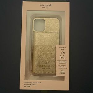 NIB ~ Kate Spade iPhone 12 Mini Rose Gold Phone Case
